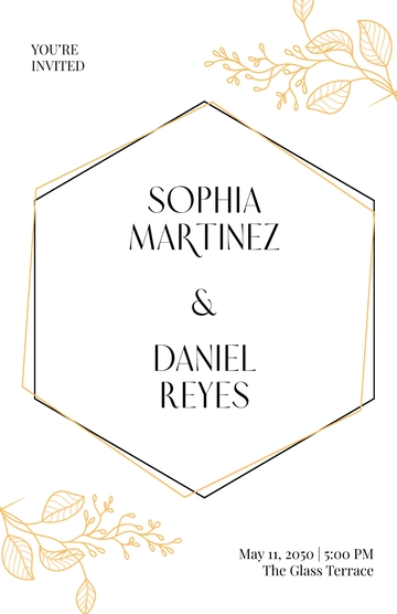 Free Wedding Invitation Poster Template to Edit Online