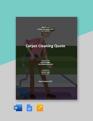 Carpet Cleaning Quote Template