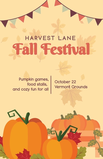 Free Fall Festival Poster Template to Edit Online