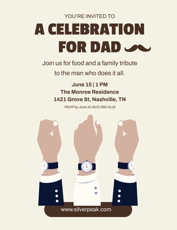 Free Father's Day Invitation Flyer Template to Edit Online