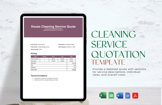 Cleaning Service Quotation Template