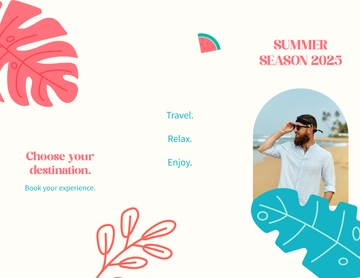 Free Blank Summer Trifold Brochure Template to Edit Online