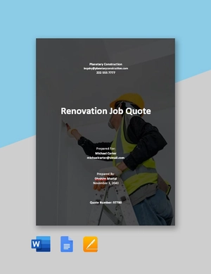 Painting Job Quotation Template