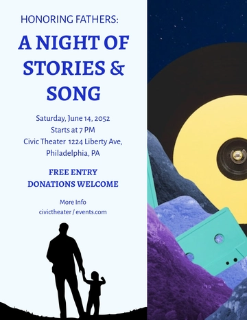 Free Father's Day Program Flyer Template to Edit Online
