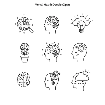Free Mental Health Doodle Clipart to Edit Online