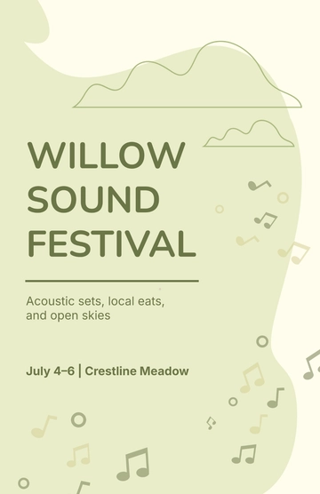 Free Minimalist Background Festival Poster Template to Edit Online