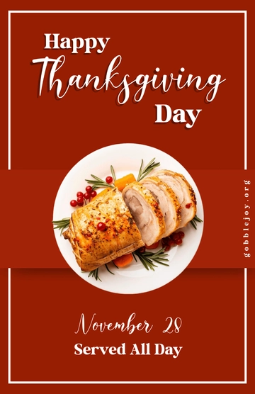 Free Blank Thanksgiving Day Menu Poster to Edit Online