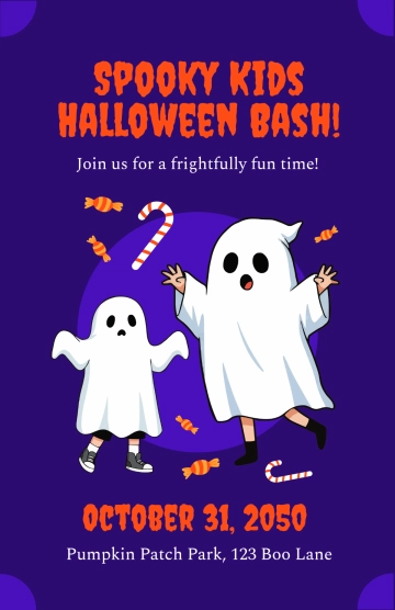 Free Halloween Poster for Kids Template to Edit Online
