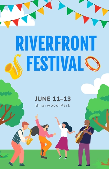 Free Festival Announcement Poster Template to Edit Online