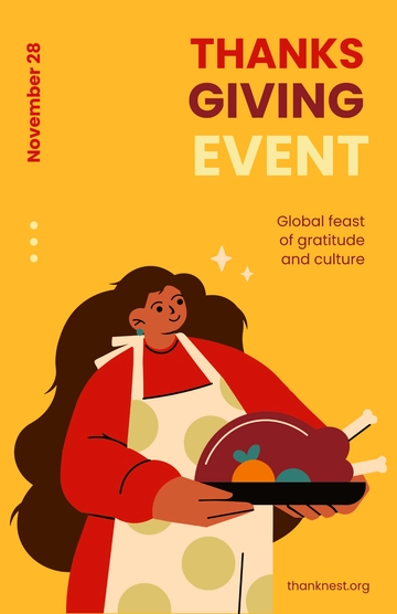 Free World Thanksgiving Day Poster to Edit Online