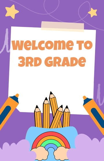 Free Classroom Welcome Poster with GradeTemplate to Edit Online