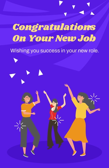 Free Printable Congratulations on a New Job Poster Template to Edit Online