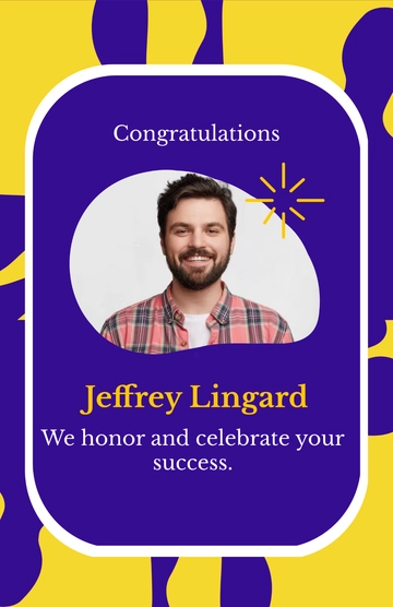 Free Congratulations for Achievement Poster Template to Edit Online