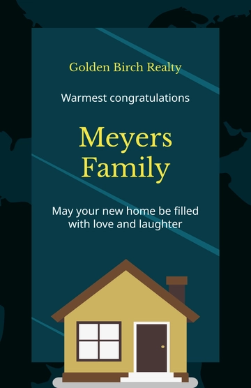 Free Housewarming Congratulations Poster Template to Edit Online