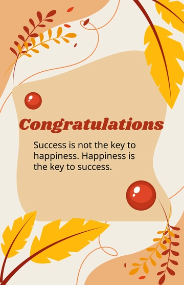 Free Colorful Congratulations Quote Poster Template to Edit Online
