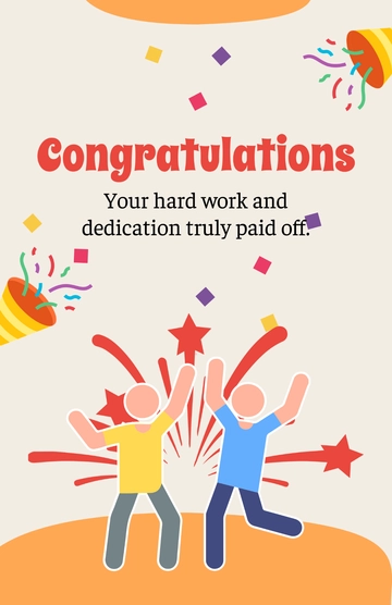 Free Congratulations Greeting Poster Template to Edit Online