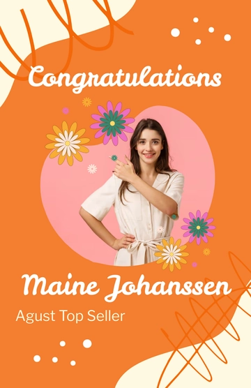 Free Instagram Congratulations Poster Template to Edit Online
