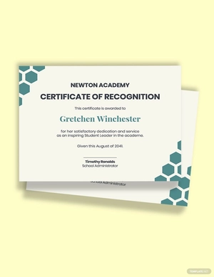 Certificate in School Management and Leadership Template
