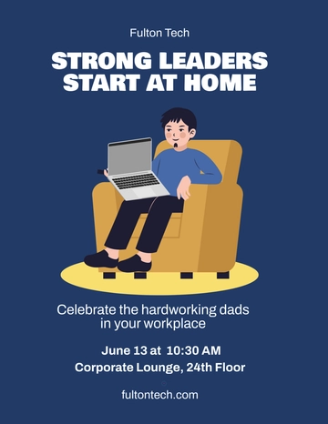 Free Modern Father's Day Business Flyer Template to Edit Online
