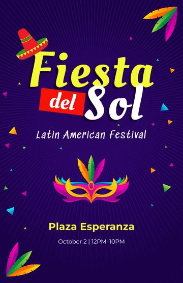 Free Latin American Festival Poster Template to Edit Online