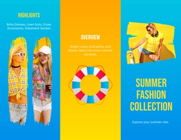 Free Creative Summer Fashion Brochure Template to Edit Online