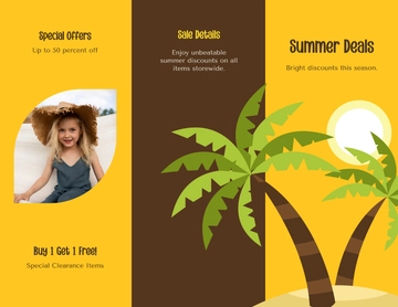Free Yellow Summer Sale Brochure Template to Edit Online