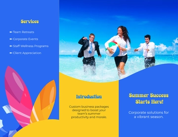 Free Company Summer Brochure Template to Edit Online