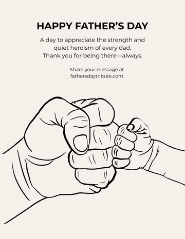 Free Minimalist Father's Day Flyer Template to Edit Online