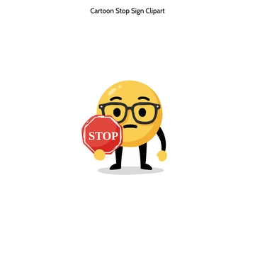 Free Cartoon Stop Sign Clipart to Edit Online
