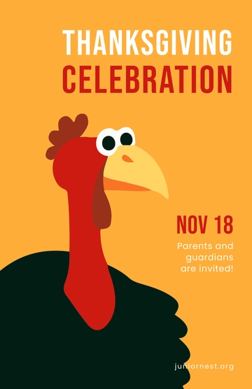 Free Thanksgiving Day School Poster to Edit Online