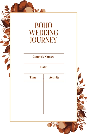 Free Blank Bohemian Itinerary Poster Template to Edit Online