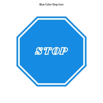 Free Blue Color Stop Icon to Edit Online