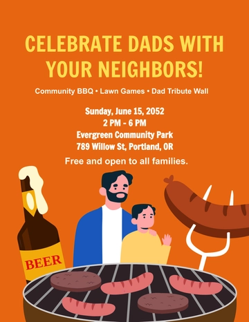 Free Father's Day Community Flyer Template to Edit Online