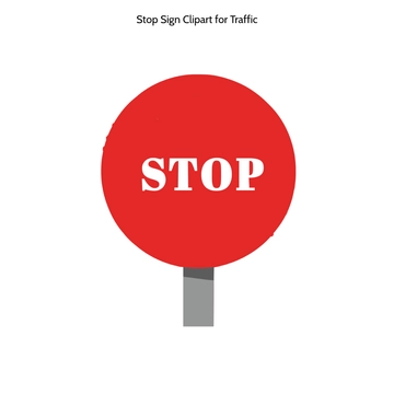 Free Stop Sign Clipart for Traffic to Edit Online