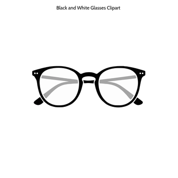 Free Black and White Glasses Clipart to Edit Online