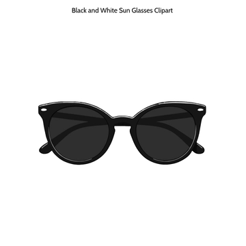 Free Black and White Sun Glasses Clipart to Edit Online