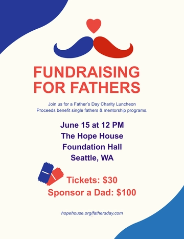 Free Father's Day Fundraiser Flyer Template to Edit Online