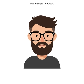 Free Dad with Glasses Clipart to Edit Online