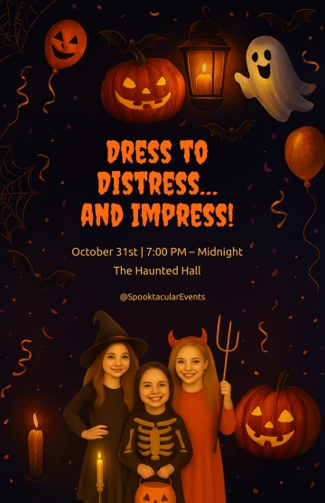 Free Halloween Costume Contest Poster Template to Edit Online