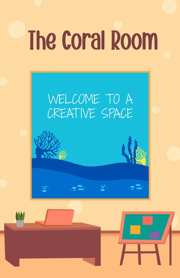 Free Creative Abstract Classroom Welcome Poster Template to Edit Online