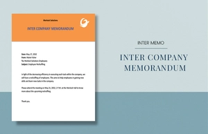 Inter Company Memo Template