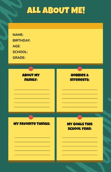 Free All About Me Poster for Schools Template to Edit Online