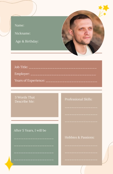 Free All About Me Poster for Adults Template to Edit Online