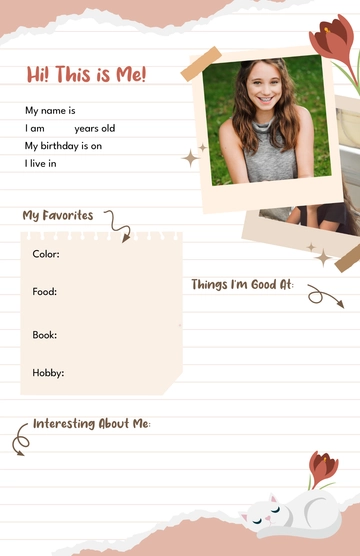 Free KS2 All About Me Poster Template to Edit Online