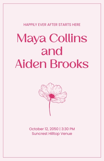 Free Happy Wedding Poster Template to Edit Online