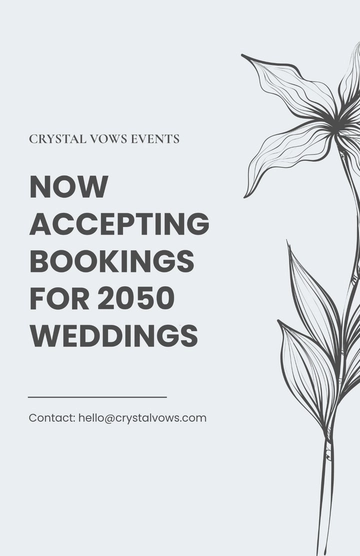 Free Professional Wedding Promotion Poster Template to Edit Online