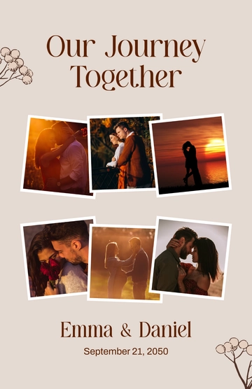 Free Wedding Photo Collage Poster Template to Edit Online