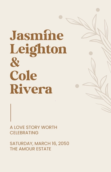 Free Creative Romantic Wedding Poster Template to Edit Online