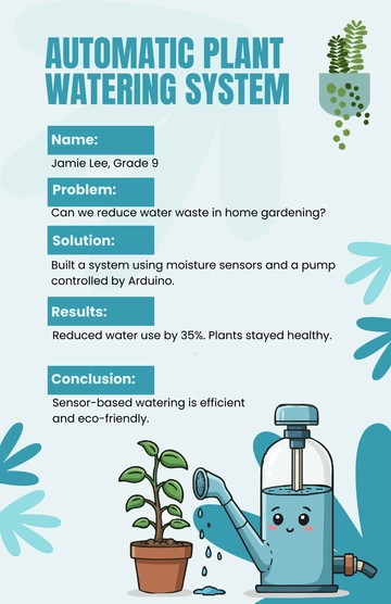 Free Engineering  Science Fair Poster Template to Edit Online