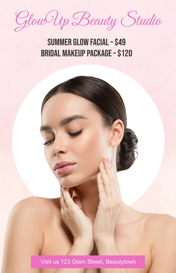 Free Skincare & Makeup Poster Template to Edit Online